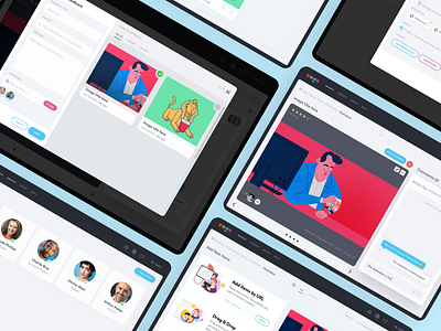 Pogo.io app clean design flat illustration layout minimal ui ux web