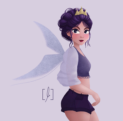 Queen of Fairies cartoon character art character concept characterdesign conceptart draw challenge fairies fairy girl drawing illustration woman