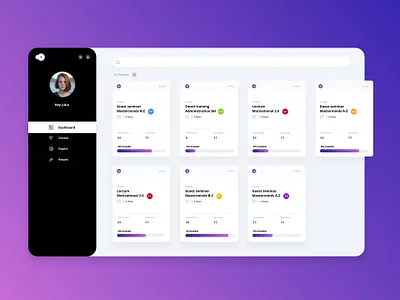 UI | Online-Course dashboard branding colours dashboard design experience minimalism minimalist overview personal school