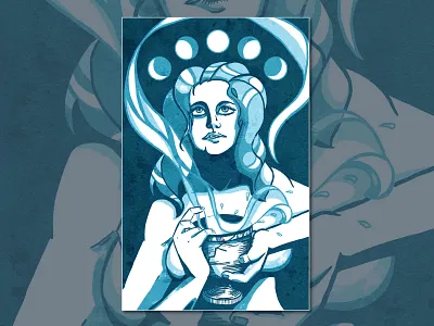 Aquarius aquarius illustration zodiac