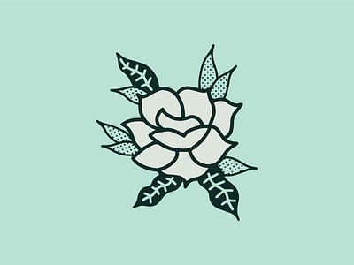 Ride Slow | Flower Flash drawing flash flower halftone illustration leaves plants procreate rose simple sketch sketchbook