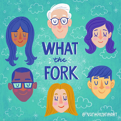 What the Fork art artwork cartoon digital art digital illustration digital painting doodle drawing fan art illo illustration portrait procreate the good place what the fork