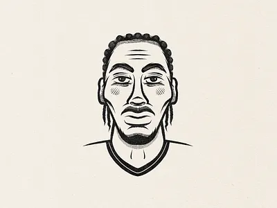 Kawhi Leonard basketball drawing face illustration kawhi kawhi leonard los angeles portrait procreate raptors sports