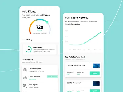 Credit Score App banking clean clean ui credit design finance finance app fintech fintech app minimal mobile mobile app ui design ux design ux designer ux ui ux ui mockup