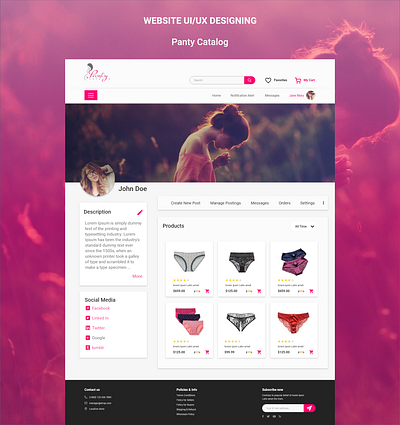 Online Shopping Web UI/UX adobe xd axure rp 9 fiverr project illustration invisionapp online shopping store panty web design successful web ui ui design ux design web web app web app design web design and development web designer webdesign website design