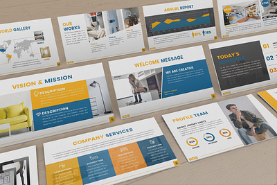 Deluxe - Furniture Powerpoint Template business presentation clean finance investor lookbook minimal pitchdeck powerpoint template presentation simple