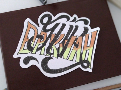 D A K W A H dakwah dawah handlettering handtype islamic lettering