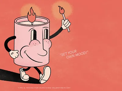 Set Your Own Mood design dribbble invite illustration