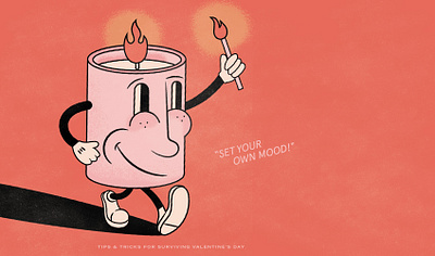 Set Your Own Mood design dribbble invite illustration