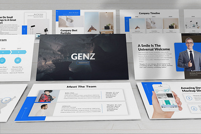Genz - Modern Powerpoint Template business presentation clean finance investor lookbook minimal pitchdeck powerpoint template presentation slides