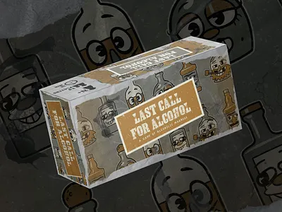 Last Call For Alcohol Packaging Mockup alcohol alcohol packaging board game card card game drinking drinks game