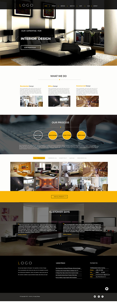 Website design template