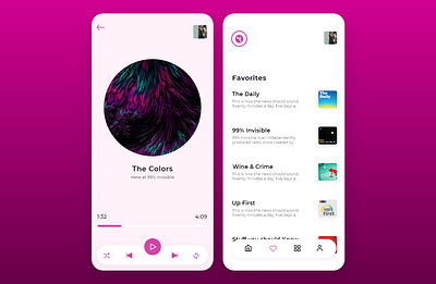 Music Player App Concept adobe xd animation app appdesign bottom bar design illustration list view music music app music player musician navigation bar player sessions typography ui ux