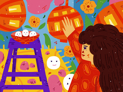 Doodle on Lantern Festival3 illustration