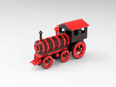 3d Train Engine Model
