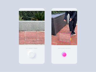 Magic Frame AR app augmented reality iphone app magic neomorphism recording