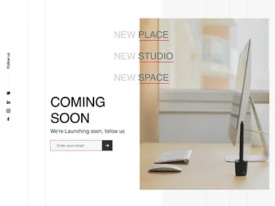 Coming Soon co working coming soon page design digital sketch space ui web web design