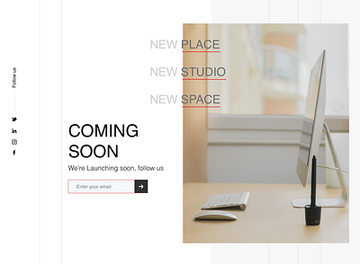 Coming Soon co working coming soon page design digital sketch space ui web web design