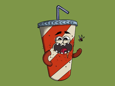 Drunk hobo stabby cup animation art artwork cartoon character character design design drawing drink food foodie hotdog illustration motion graphics movie snacks procreate simple sketch snacks takeaway