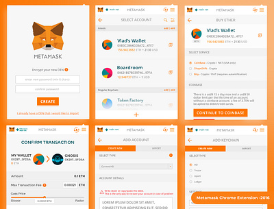 Metamask Chrome Extesion - 2016 app blockchain chrome extension icon ui ux web