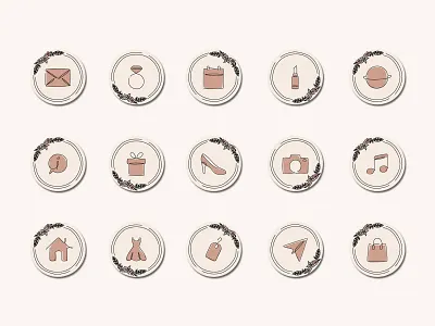 Free Highlight Cover Art Line Icon collection cosmetics covers design fashion female feminime free download free resources highlights icon illustration insta instagram instagram stories line art pastel color shop vector