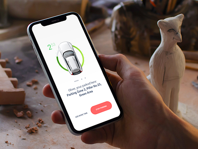 Parking App car layout minimalist mobile mobile app mobile ui mobile ux ui uiux