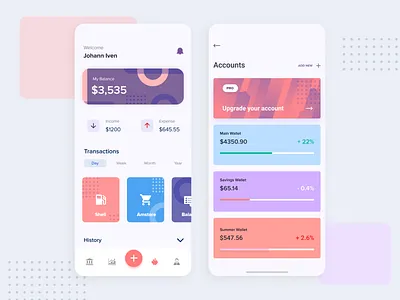 Mobile wallet Banking App banking brand concept concept app currency design dribbble app exchange figma interface ios mobile app money money app sketch ui ux ui ux design ui design wallet wallet app