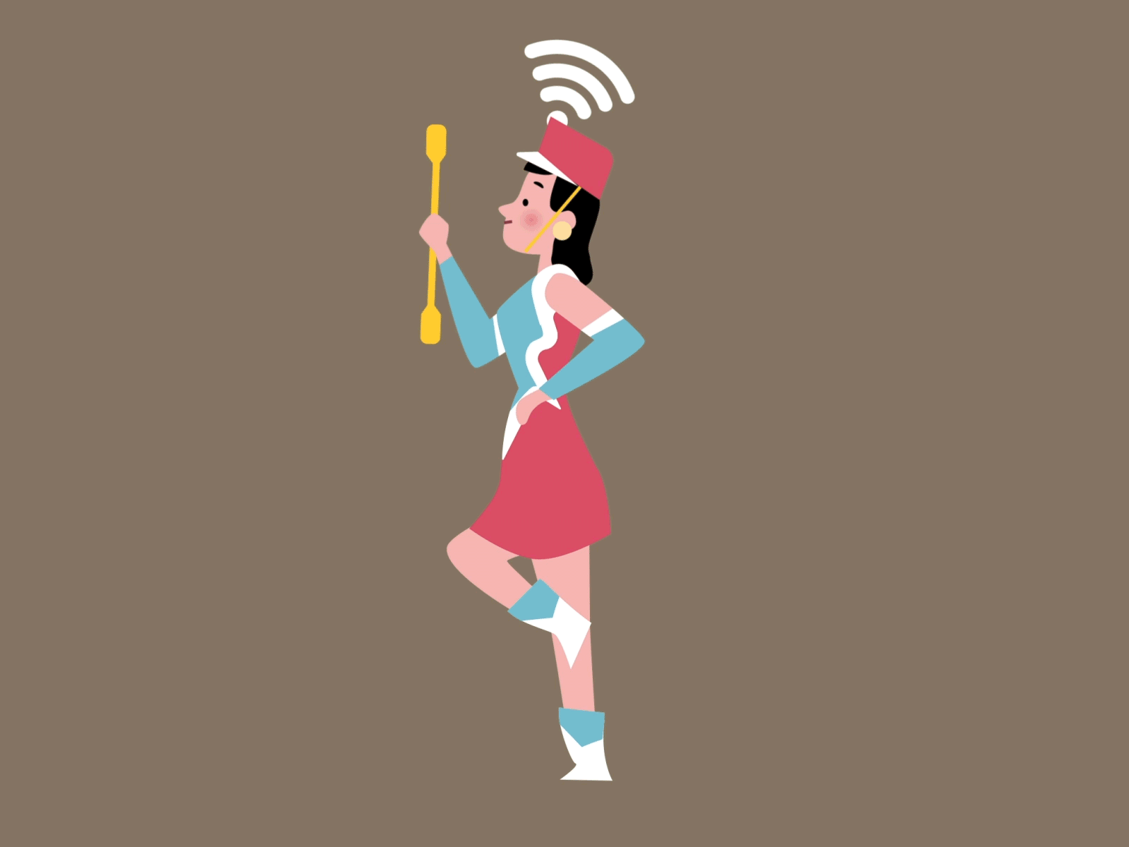 parade girl illustration