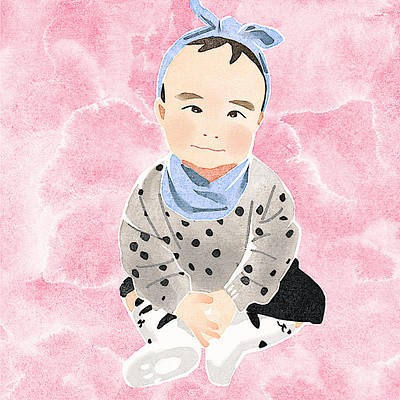 baby baby illustration procreate watercolor