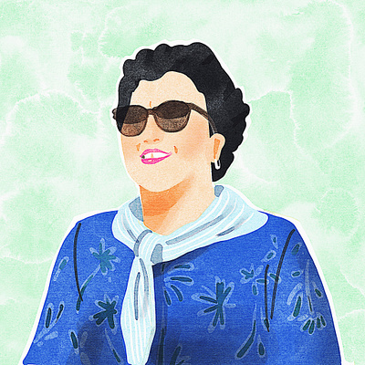 Grandmother grandmother illustration watercolor yolo