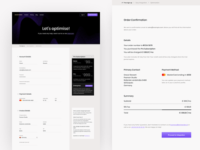 AristanderAI - Confirmation confirmation design desktop interface minimal order order confirmation promo registration registration form sign in sign up signup signup page signupform typo ui ux web website