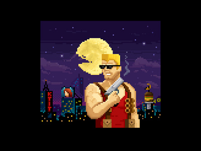 Pixel Duke 90s duke nukem dukenukem pixel art pixelart retrogaming