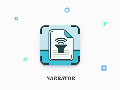 Narrator App Icon 2d app branding design graphic icon speaker ui vector voice