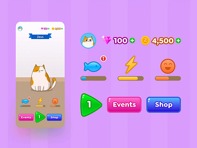 Mobile Game UI 2d 2d animation game game design spine animation ui ux