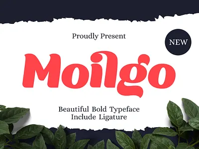 Moilgo - Beautiful Bold Typeface beauty logo bold bold font branding casual clean display display font elegant headline label ligature logo logotype modern packaging poster stylish trendy typographic