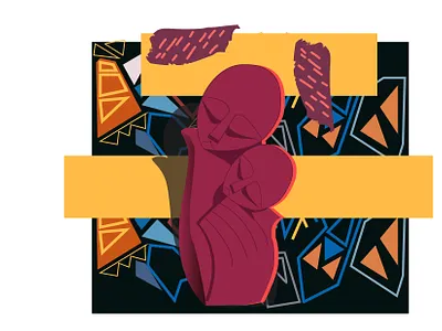motherhood abstract design illustration vectorart