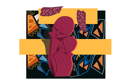 motherhood abstract design illustration vectorart