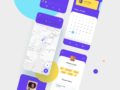 Daily UI 029 Map calendar challenge contact form dailyui dailyui029 design inputs location map mobile notifications phone product design profile social network tags ui ui details ui elements ux