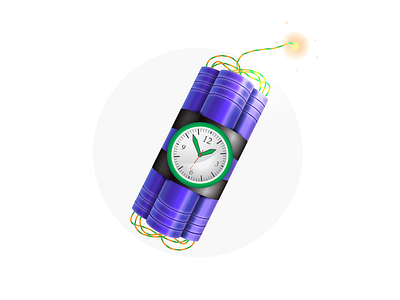Dynamite Time Bomb 🧨💥 art block five blockfive bomb boom clock design designer dynamite explosion figma graphic ignite illustration illustrator photoshop terrorist time time bomb vector