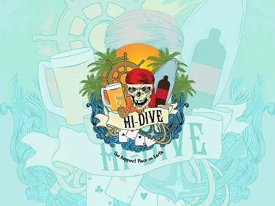 happiest place beach beautiful celebration decor decoration decorative design drawing festive frame greeting happiest happy holiday illustration invitation merry new year party traveling