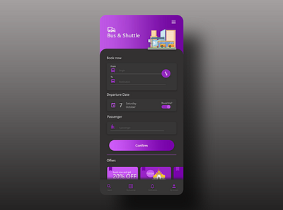 Shuttle Bus App app branding design illustration ui ux