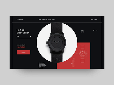 TID Watches animation animation black design fashion interaction minimal swiss typography ui web