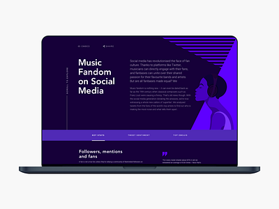 Music Fandom on Social Media Bose campaign campaign design illustration landing page ui ui design ux ux design web design website