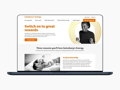 Sainsbury's Energy website design landing page ui ui design ux ux design web design website