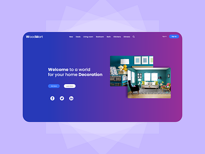 Home Decoration Web Design adobe xd adobe xd templates decoration furniture home decoration home page homepage landing page web template design web theme web theme design woocommerce