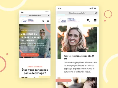 Usine à sites - Institut National du Cancer branding design desktop elements figma homepage interface mobile responsive typography ui ux visual identity website
