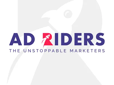 Ad Riders - The Unstoppable Marketers ad brand design dribbble identity illustration logo logo design logodesign logotype market rider rocket rocket logo specscale typography ui ux vector web