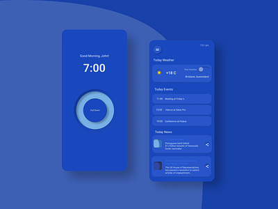 Skeuomorph Alarm App mobile app mobile app design mobile ui neomorphism skeuomorph skeuomorph app skeuomorphic skeuomorphism