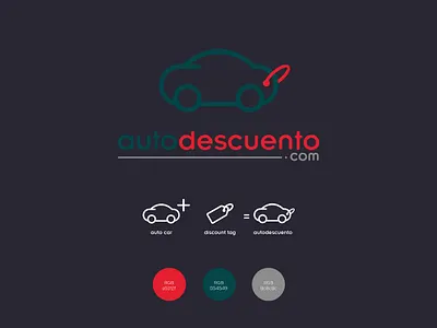 autodescuento logo app branding design icon illustration logo vector
