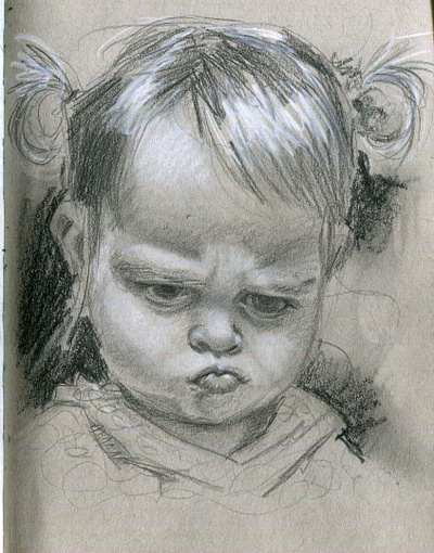 Sulk! illustration pencil drawing portraits sketchbook